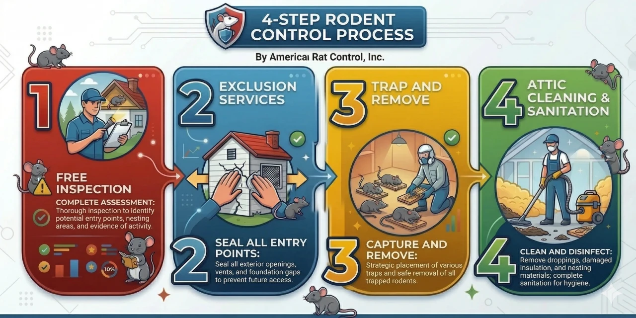 American Rat Control 4-Step Process for rodent control