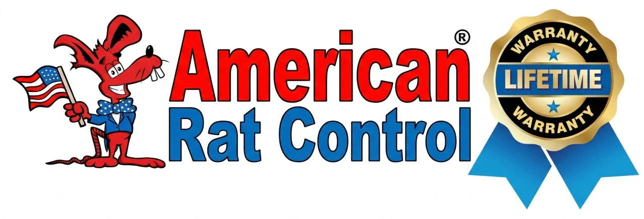 American Rat Control Logo with a Lifetime Warranty Badge