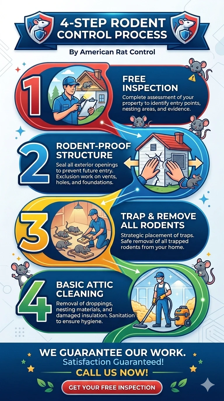 American Rat Control 4 step rodent control process